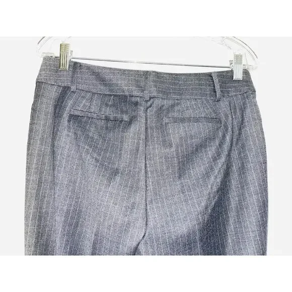 TALBOTS Wool Blend Gray Pinstripe Curvy Slacks Pants Size 6P NEW!!! - Picture 4 of 5